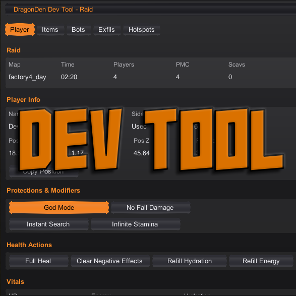 Dragon Den - Dev Tool