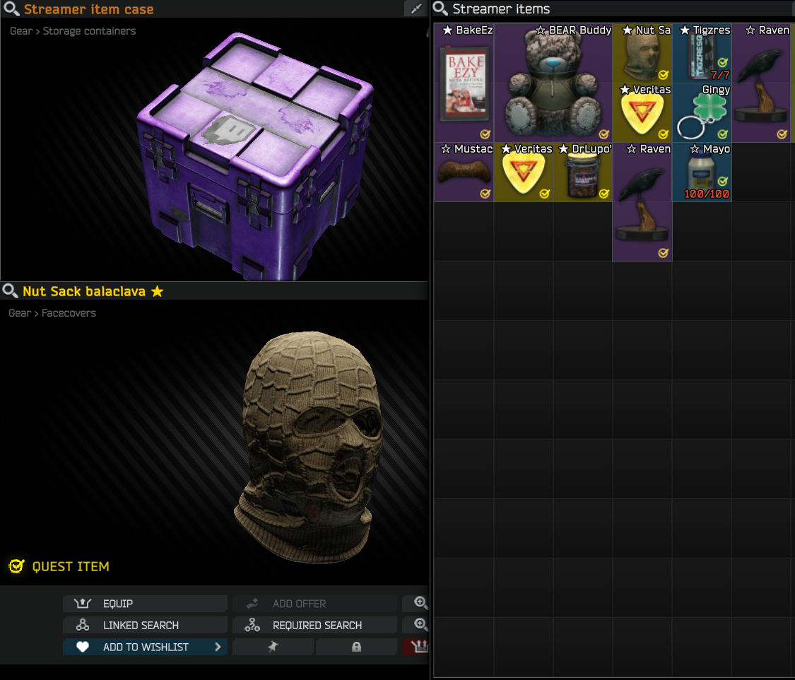 Updated collector quest and streamer case (EFT 1.0 Backport)